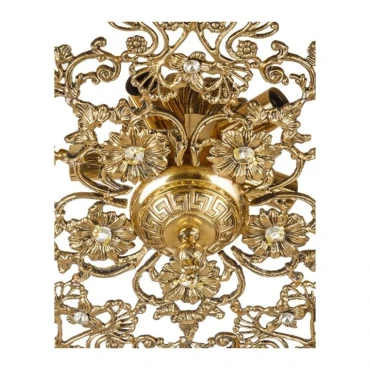 لوستر برنزی چشمه نور 5 شعله کد 2541