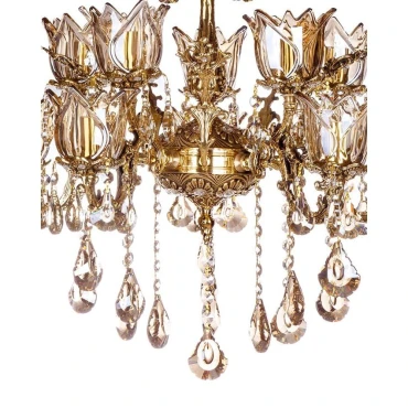 لوستر برنزی چشمه نور 10 شعله کد 2702