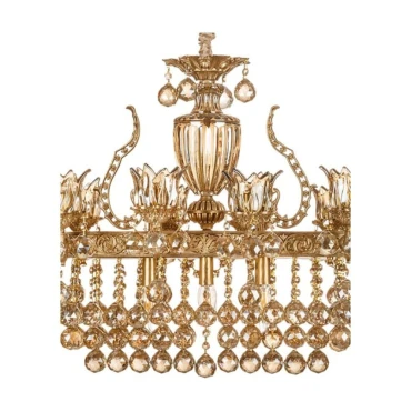 لوستر برنزی چشمه نور 16 شعله کد 2771