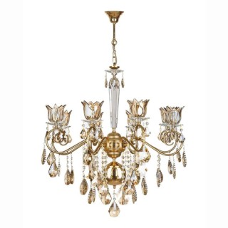 لوستر برنزی چشمه نور 8 شعله کد 2610