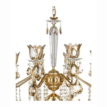 لوستر برنزی چشمه نور 8 شعله کد 2610