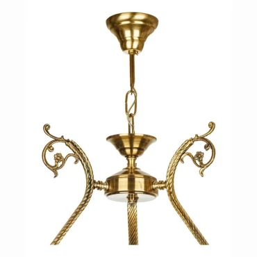 لوستر آویز سقفی برنزی چشمه نور 1 شعله کد 2616