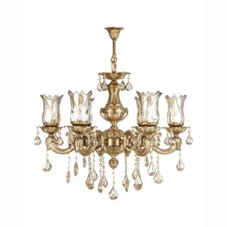 لوستر چشمه نور 6 شعله کد C2547/6-A آنتیک