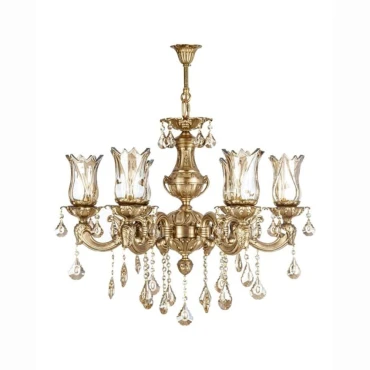 لوستر چشمه نور 6 شعله کد C2547/6-A آنتیک