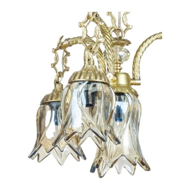 لوستر برنزی چشمه نور 4 شعله کد 2788