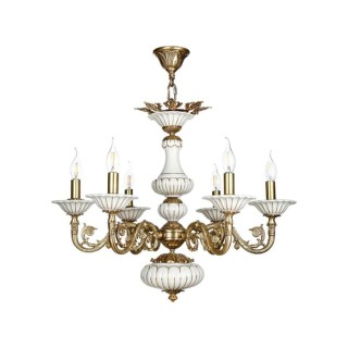 لوستر چشمه نور 6 شعله کد C2915/6-A آنتیک