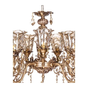 لوستر چشمه نور 10 شعله کد C2734/5-B برنزی