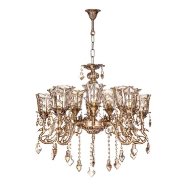 لوستر چشمه نور 10 شعله کد C2734/5-B برنزی