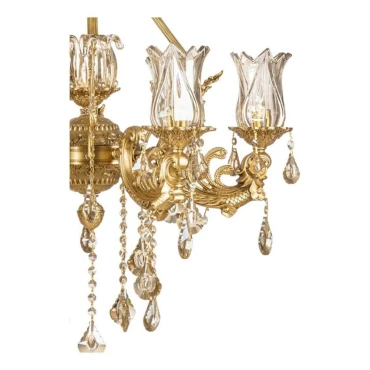 لوستر برنزی چشمه نور 7 شعله کد 2940