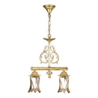 لوستر آویز برنزی چشمه نور 2 شعله کد C2794/2-B برنز