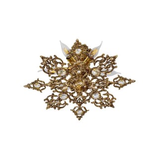 لوستر سقفی برنزی چشمه نور 4 شعله کد 2534