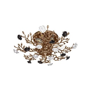 لوستر سقفی برنزی چشمه نور 7 شعله کد 2639