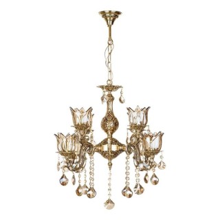 لوستر برنزی چشمه نور 8 شعله کد 2729