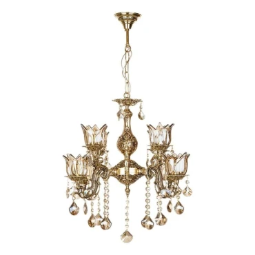 لوستر برنزی چشمه نور 8 شعله کد 2729