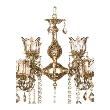 لوستر برنزی چشمه نور 8 شعله کد 2729