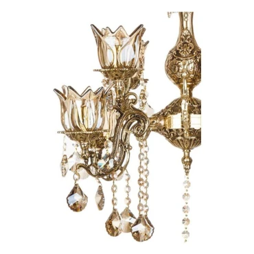 لوستر برنزی چشمه نور 8 شعله کد 2729