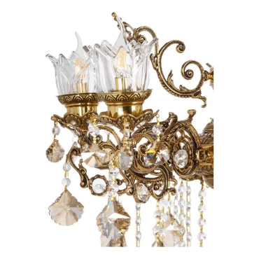 لوستر برنزی چشمه نور 5 شعله کد 2501