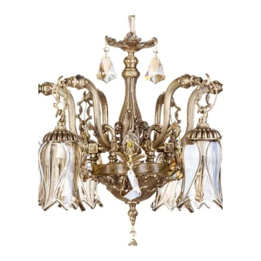 لوستر چشمه نور 12 شعله کد C2749/6+6-A آنتیک