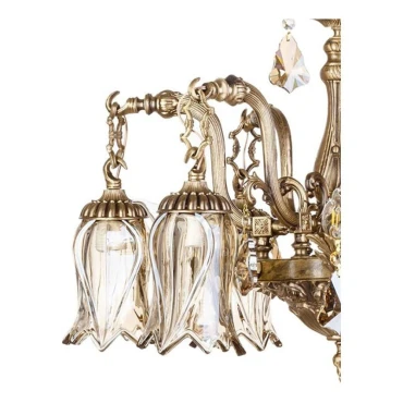 لوستر چشمه نور 12 شعله کد C2749/6+6-A آنتیک