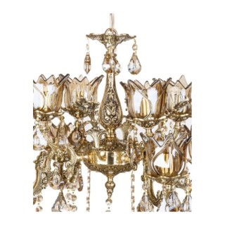 لوستر چشمه نور 16 شعله کد C2702/8-B برنزی