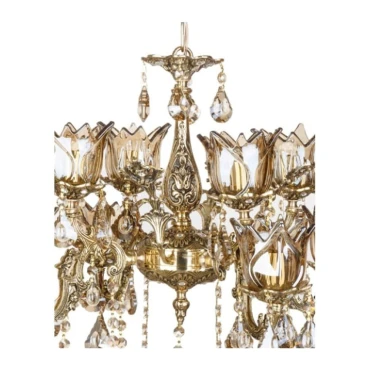 لوستر چشمه نور 16 شعله کد C2702/8-B برنزی