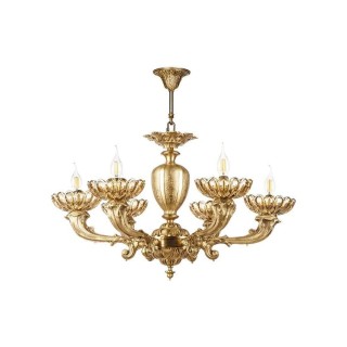 لوستر برنزی چشمه نور 6 شعله کد 2761