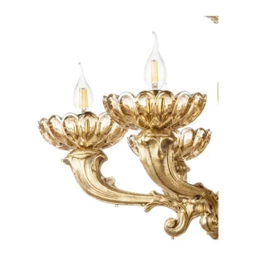 لوستر برنزی چشمه نور 6 شعله کد 2761