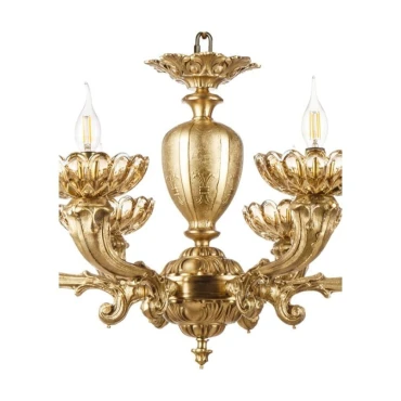 لوستر برنزی چشمه نور 6 شعله کد 2761