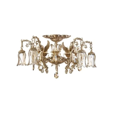 لوستر برنزی چشمه نور 10 شعله کد 2728