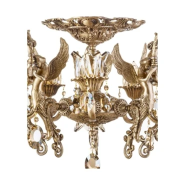 لوستر برنزی چشمه نور 10 شعله کد 2728