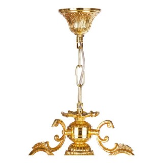 لوستر آویز برنزی چشمه نور 1 شعله کد 2514