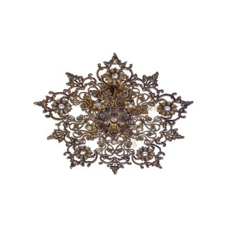 لوستر سقفی برنزی چشمه نور 3 شعله کد 2542