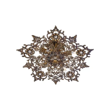 لوستر سقفی برنزی چشمه نور 3 شعله کد 2542