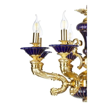 لوستر برنزی چشمه نور 8 شعله کد 2916