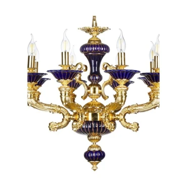 لوستر برنزی چشمه نور 8 شعله کد 2916