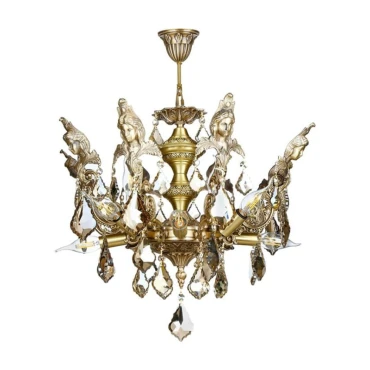 لوستر برنزی چشمه نور 12 شعله کد 2743