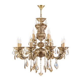 لوستر چشمه نور 12 شعله کد C2751/8-4-G طلایی