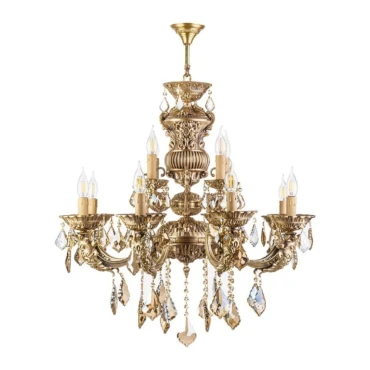 لوستر چشمه نور 12 شعله کد C2751/8-4-G طلایی