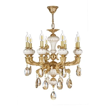 لوستر برنزی چشمه نور 8 شعله کد 2907