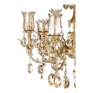 لوستر برنزی چشمه نور 12 شعله کد 2920