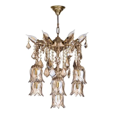 لوستر چشمه نور 13 شعله کد C2745/13-A آنتیک