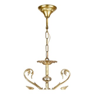 لوستر آویز برنزی چشمه نور 3 شعله کد 2795