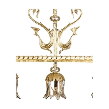 لوستر آویز برنزی چشمه نور 3 شعله کد 2795