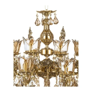 لوستر چشمه نور 16 شعله کد C2515/8-B برنزی