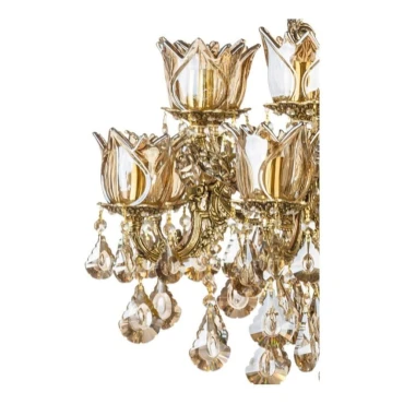 لوستر چشمه نور 16 شعله کد C2515/8-B برنزی