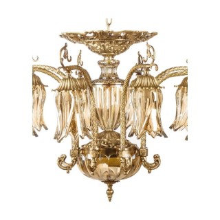 لوستر چشمه نور 8 شعله کد C2760/8-A آنتیک