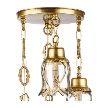 چراغ آویز چشمه 4 شعله نورکد C2773/4A آنتیک