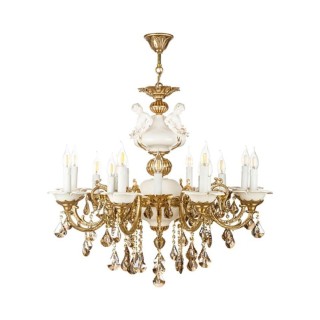 لوستر چشمه نور 16 شعله کد C2923/8-8-A آنتیک