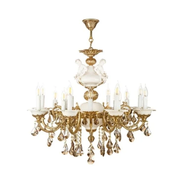 لوستر چشمه نور 16 شعله کد C2923/8-8-A آنتیک