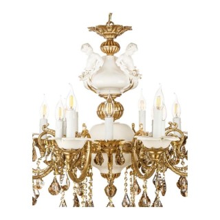 لوستر چشمه نور 16 شعله کد C2923/8-8-A آنتیک